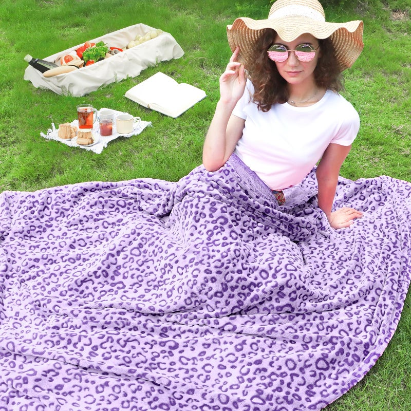 ZHIKU Warm Blanket Throw Soft Fleece Blankets Throw Blanket Lightweight 40""x50"" - Image 2